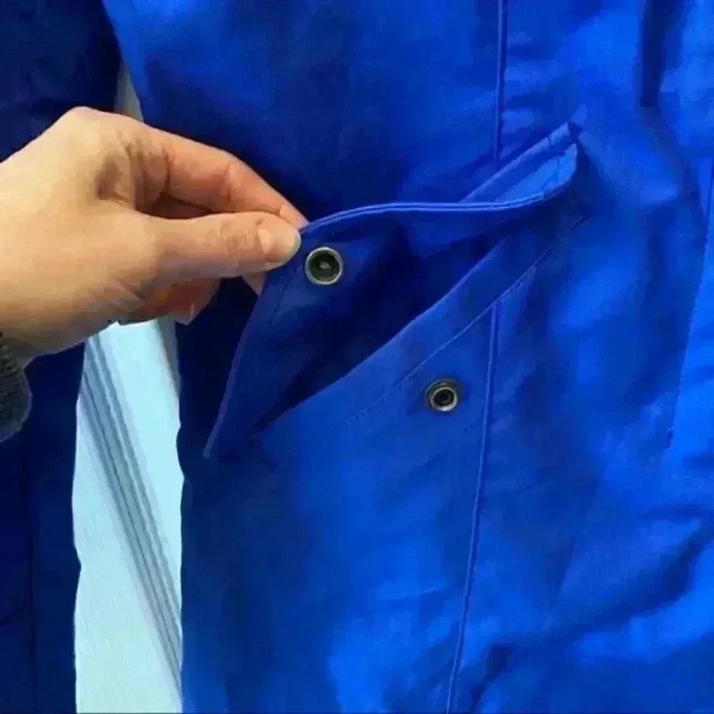 Scotch & Soda Trench Coat Lightweight Utility Jacket Cotton Cobalt Blue XS NEW - Picture 10 of 16